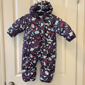 Columbia Infant Snuggly Bunny II Bunting Down Snowsuit Woodland Girls 6-12 Mos